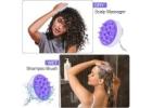 Scalp Head Massager with Silicone Bristles for Hair Growth