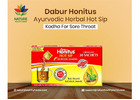 Dabur Honitus Ayurvedic Herbal Hot Sip Kadha For Sore Throat.