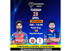 Punjab Kings vs Rajasthan Royals - Diamond Exchange ID live.