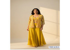 yellow sharara with crop top